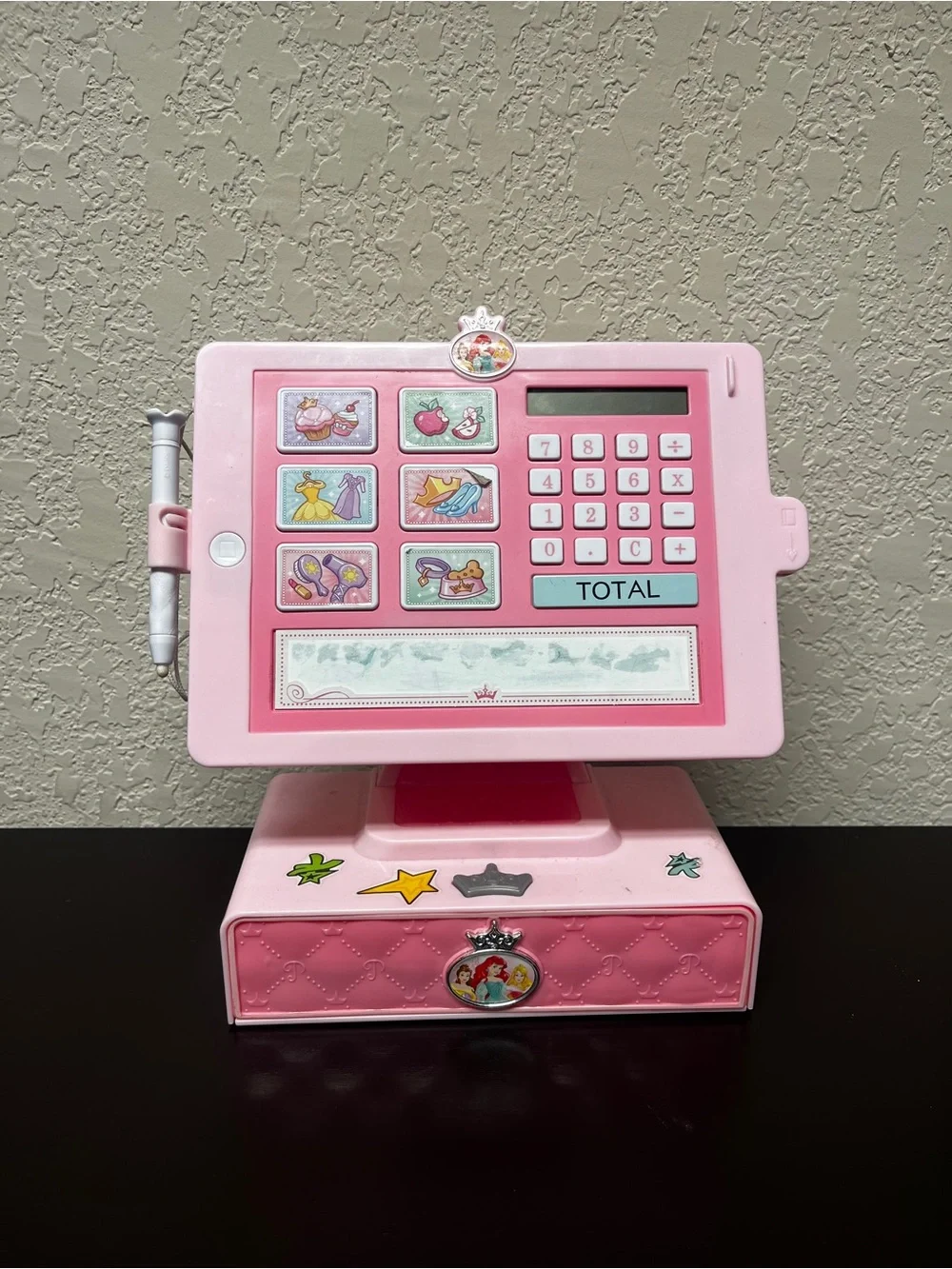 Disney Princess pink electronic toy cash register with stylus
